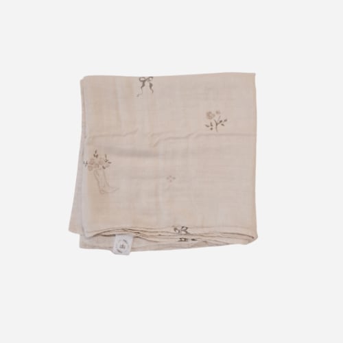 Vintage Cowgirl Bamboo Cotton Muslin Swaddle