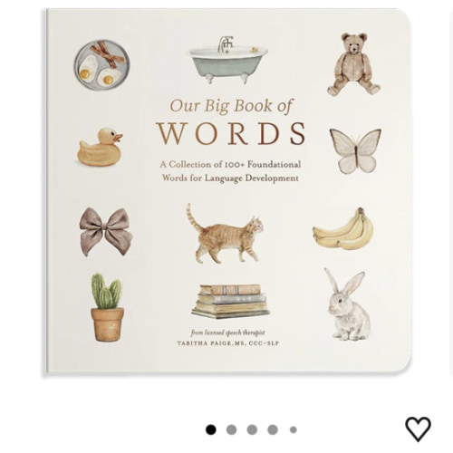 Our Big Book of First Words: A Collection of 100+ Foundational Words for Language Development (Tabitha Paige Children's Book Series)