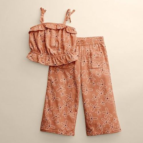 Baby & Toddler Girl Little Co. by Lauren Conrad 2-pc. Woven Ruffle Tie Tank & Pants Set