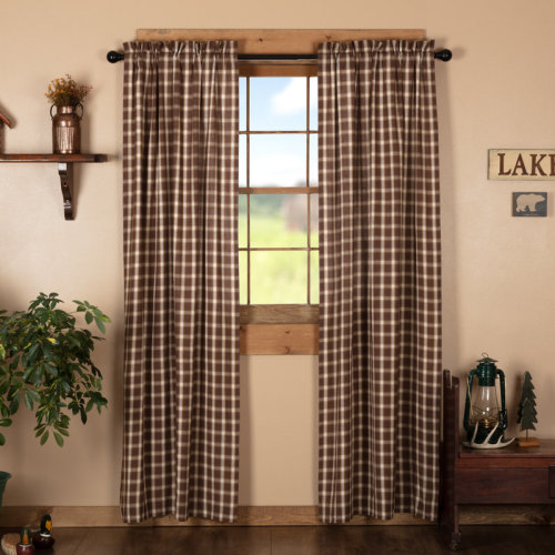 Loon Peak® Dissay 100% Cotton Plaid Room Darkening Rod Pocket Single Curtain Panel & Reviews | Wayfair
