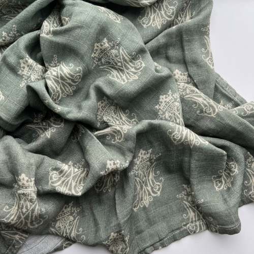 Marian Auspice - Catholic Baby Muslin Blanket Swaddle