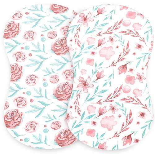 Bassinet Sheet Set – 2 Pack - Keep Baby Happily Sleeping in Cold & Hot Weather w/ Ultra-Soft Universal Fitted Jersey Cotton Bassinet Sheets for Oval, Hourglass & Rectangle Bassinet Mattress