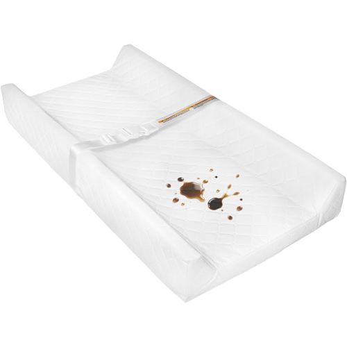 Waterproof Baby Changing Pad, Non-Slip Wipeable Diaper Changing Mat with Safety Strap 32x16 Inch Infant Diaper Change Pad Suitable for Dresser & Table