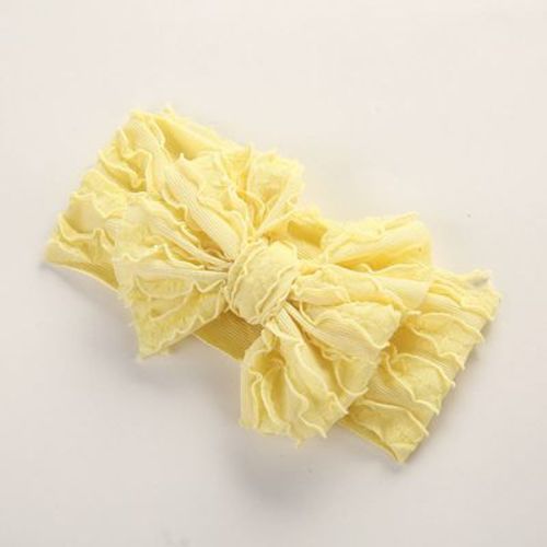 MyKids-Usa Baby Solid Color Elastic Handmade Big Bow Headband