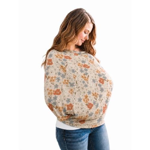 Copper Pearl Nursing Cover for Breastfeeding – Multi-Use Baby Car Seat Cover, Stroller Cover & Breast Feeding Cover Up for Women, Stretchy Breathable High Quality Cover for Boy or Girl, Eden
