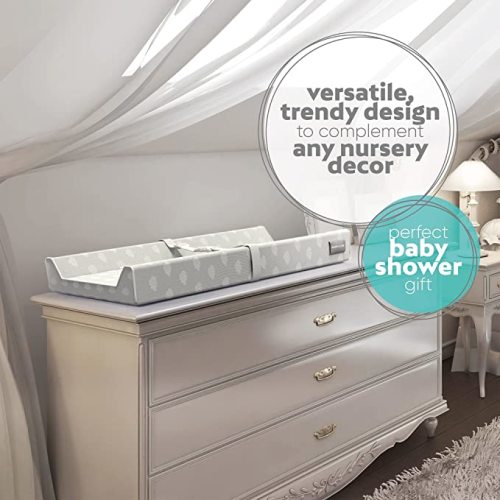 Contoured Changing Pad - Waterproof & Non-Slip, Includes a Cozy, Breathable, & Washable Cover - Jool Baby