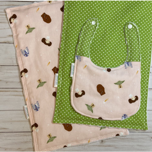 Star Wars Princess Leia Pink Burp Cloth and Bib Set of 3