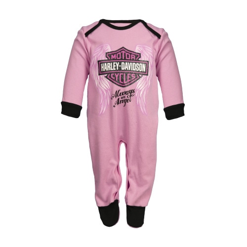 Infant Girl's Interlock Footed Coverall | Harley-Davidson USA