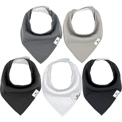 DiaperSquad's Baby Bibs for Drooling and Teething, Bibs for Boys, Baby Girl - Solid Cotton Baby Drool Bibs