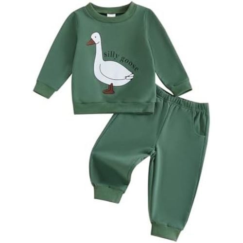 Toddler Baby Boy Bee Outfit Long Sleeve Embroidery Pullover Sweatshirts and Pants Set 2Pcs Infant Fall Winter Clothes