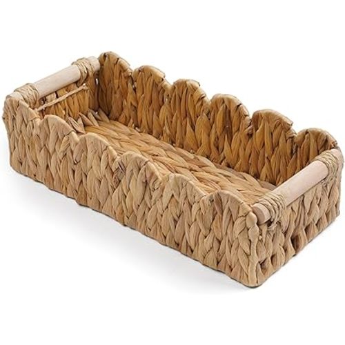 Toilet Paper Storage Basket Bathroom Counter Organizer Wicker Baskets for Organizing Cute Basket for Bedroom Nursery Room Kitchen Bathroom Decor -Natural