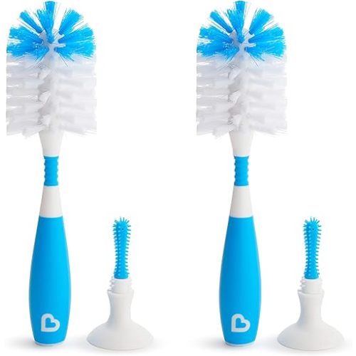 Munchkin® Bristle™ Bottle Brush, Blue, 2 Pack