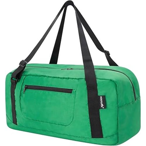 HOLYLUCK Foldable Travel Duffel Bag For Women & Men Luggage Great for Gym - Kelly green