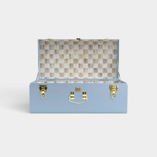 Petite Trunk - Light Blue / mocha check