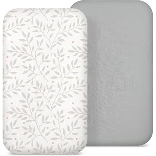 Organic Muslin Fitted Bassinet Sheet for Baby – Soft & Breathable – 2 Pack