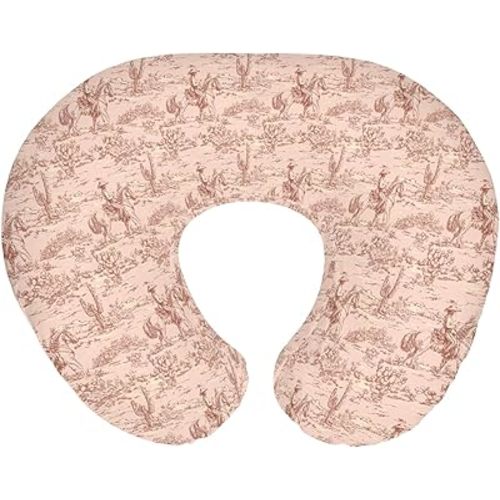 Vintage Western Cowboy Baby Nursing Pillow Covers for Boy Girl Retro Cowboy Cactus Horse Nursery Feeding Pillowcase for Breastfeeding Pillows Wild Desert Soft Stretchy Slipcover for Newborn Infant