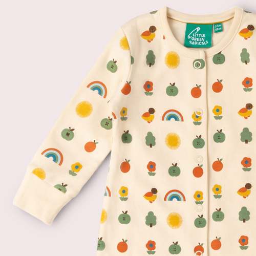 Vintage Rainbows Organic Babygrow – Little Green Radicals