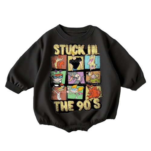 Struck In The 90's print Romper