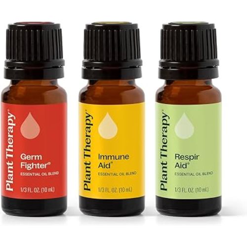 Plant Therapy Wellness Essential Oil Set 3-Pack of 10 MLS (1/3 oz)