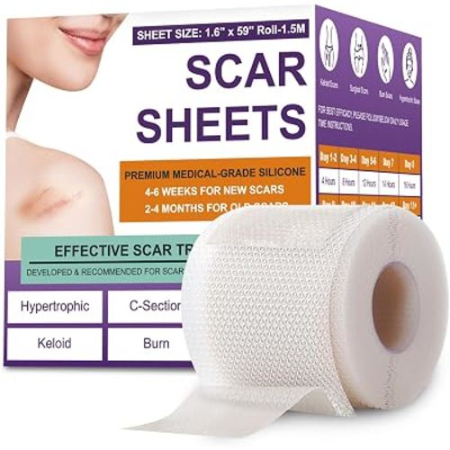 Silicone Scar Sheets, Medical Grade Silicone Scar Tape for Old & New Scars