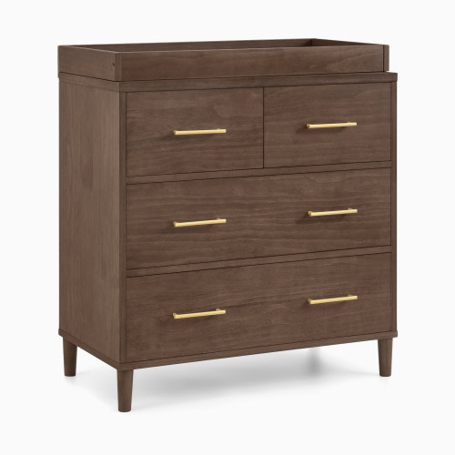Delta Children Classic 4 Drawer Dresser With Changing Top - Teak Brown