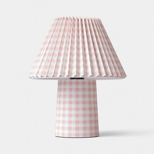 Trend Pleated Double Shade Plaid Pink - Room Essentials™