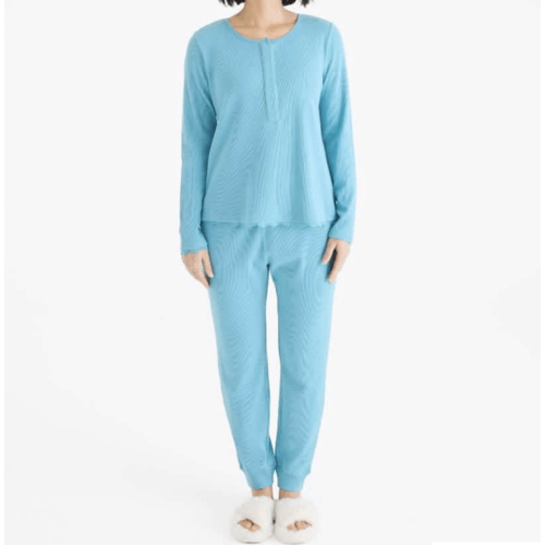 Women's Magnetic PJ Set – Waffle - Waterfall - Size M
