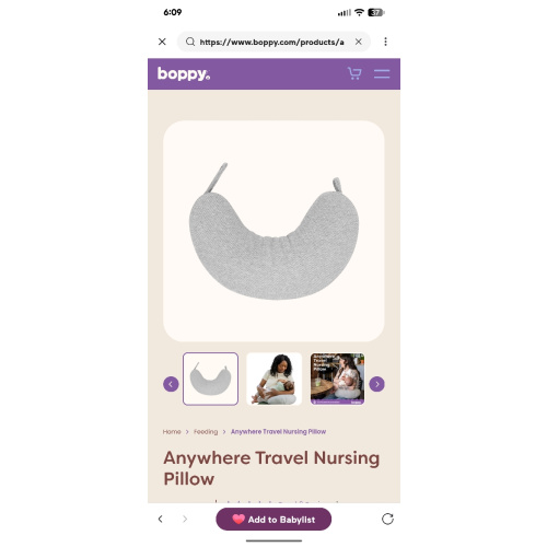 Boppy Anywhere Travel Nursing Pillow | Boppy