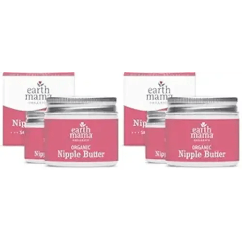 Earth Mama Organic Nipple Butter™ | Nipple Cream Safe for Breastfeeding | Postpartum Essentials for Nursing | Non Lanolin Nipple Cream, 2 fl oz (2-Pk) (Pack of 2)