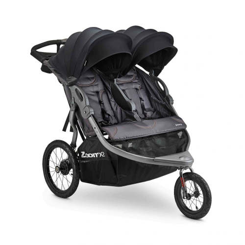 Zoom X2 Lightweight Performance Jogging Double Stroller - Forged Iron