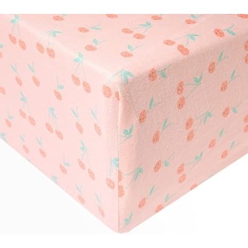 Copper Pearl Premium Knit Crib Sheets: Breathable and Soft, Fitted for Standard Mattresses, Perfect for Baby Registry or Shower Gift, Cheery