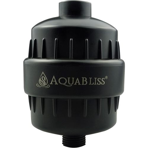 AquaBliss High Output Revitalizing Shower Filter - Reduces Dry Itchy Skin, Dandruff, Eczema, and Dramatically Improves The Condition of Your Skin, Hair and Nails - Matte Black (SF100-BK)