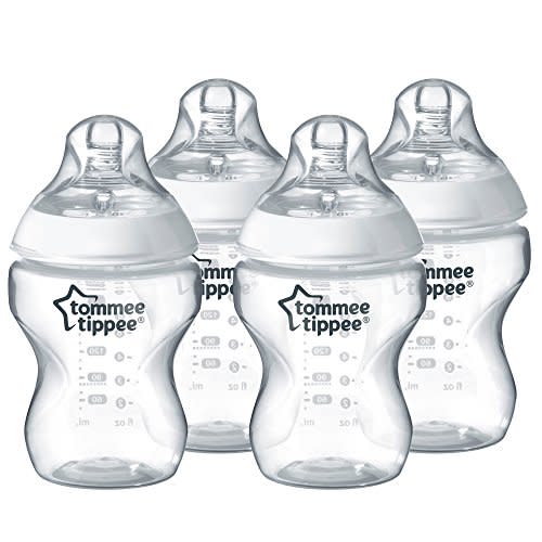 Tommee Tippee Closer to Nature Baby Bottle, Anti-Colic, Breast-like Nipple, BPA-Free - Slow Flow, 9 Ounce (4 Count)