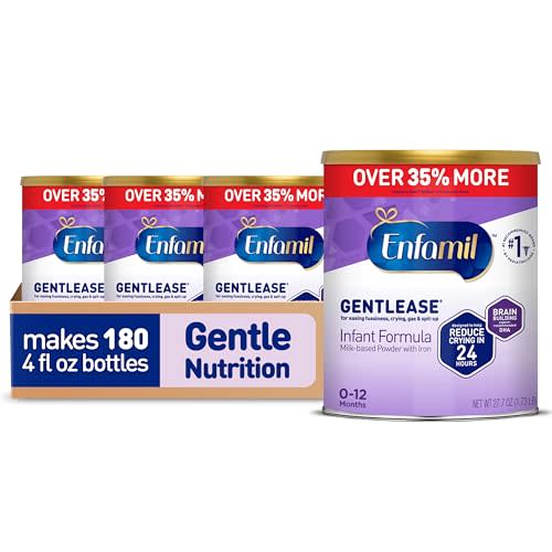 Enfamil Gentlease Easy to Digest Baby Formula, Brain Supporting DHA, for easing Fussiness, Gas, Crying and Spit-up, 27.7 Oz (Pack of 4) | Infant formula, Brain Supporting DHA, for easing Fussiness, Gas, Crying and Spit-up