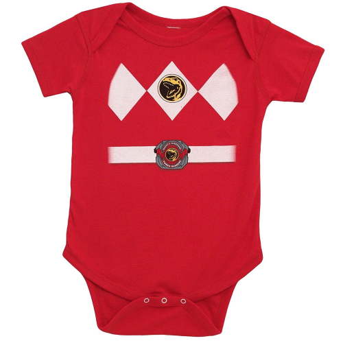 Mighty Fine Power Rangers Baby Red Ranger Costume Romper, Infant 0-6 Months