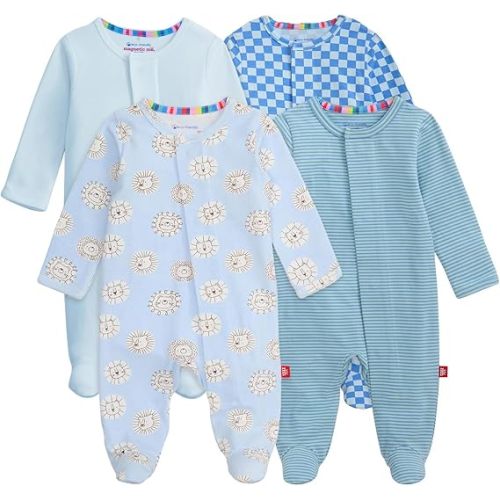 Magnetic Me Cloudstretch 4-Pack Bundle | Magnetic Baby Footie Pajamas