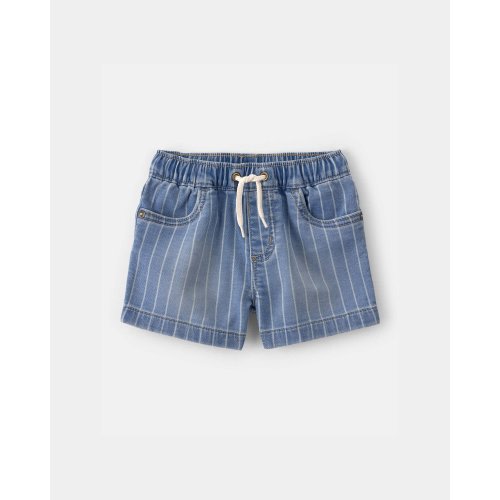 Baby Boy Striped Denim Drawstring Shorts - Medium Blue - OshKosh B'gosh | Carter's