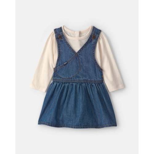 Baby Girl 2-Piece Denim Skirtall Set - Light Wash - OshKosh B'gosh | Carter's