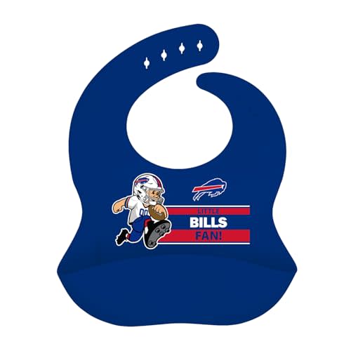 Buffalo Bills Silicone Bib - Premium Quality, Educational, and Fun Activity for Kids and Families - Great Gift Idea for Holidays, Birthdays, and Everyday Playtime – Soft Team Silicone Baby Bib