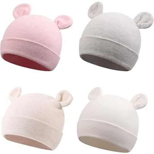 JANGANNSA Cotton Newborn Baby Boys Hat Cute Infant Toddler Baby Beanie for Girls Newborn Hospital Hat Spring Autumn