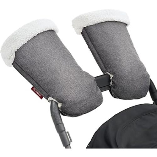 Momcozy Stroller Gloves Warmmuffs | Universal Winter Anti-Freeze Stroller Mittens | Winter Handmuff Stroller Accessories | Ultra-Plush,Weather-Proof | Foldable Adjustable | Shopping Golf Pet Cart