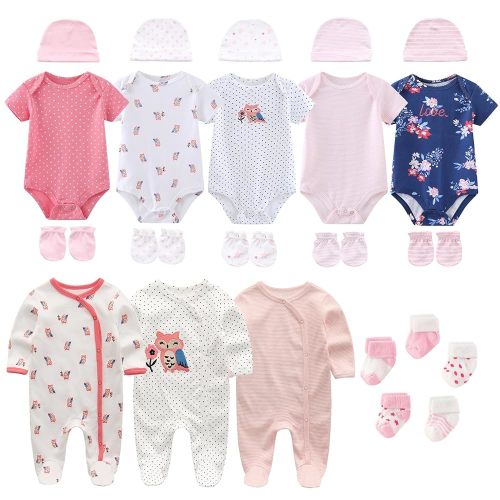 New Born Clothes Cotton Layette Gift Set Unisex Baby Outfit and Accessories Newborn Essentials Must Haves