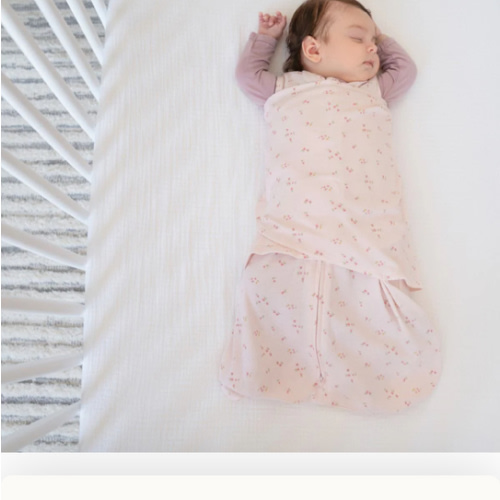 Pink Floral Cotton Swaddle Newborn | HALO