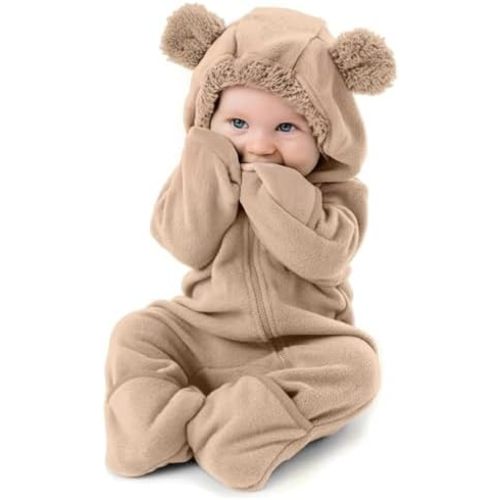Cuddle Club Fleece Baby Bunting Bodysuit Hoodie, Newborn - 5T