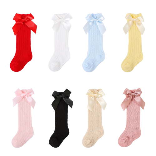 Baby Sweetie Girls Knee High Socks Newborn Infants Soft Thin Mesh Combed Cotton Warm Stocking