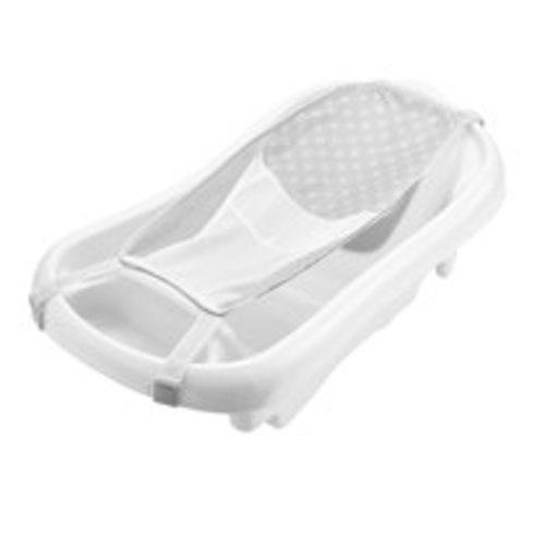 The First Years Sure Comfort Newborn to Toddler Baby Bath Tub Infant Bath Tub White