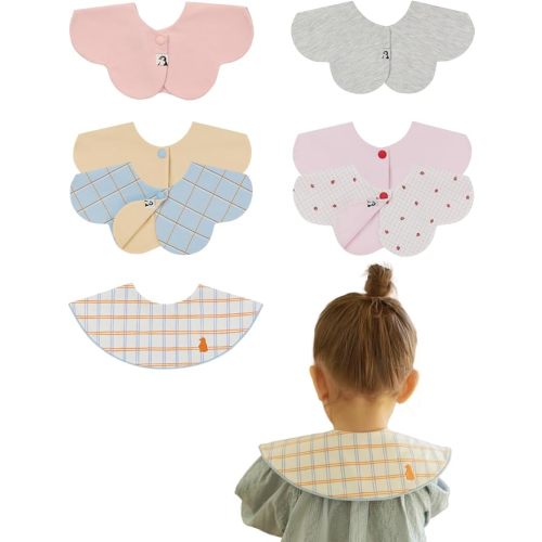 Konny Baby Bib 3/5/7-Pack Set, 360 ​​° Rotate, Soft and Absorbent Drooling for Toddler Boys Girls Baby Essentials