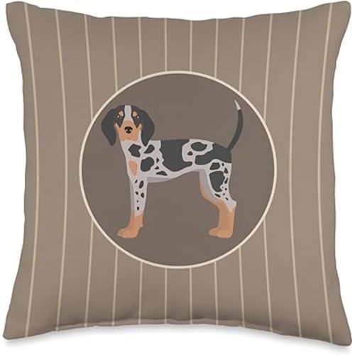 Bluetick Coonhound Dog Throw Pillow