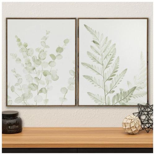 Eucalyptus & Fern Wood Wall Decor Set