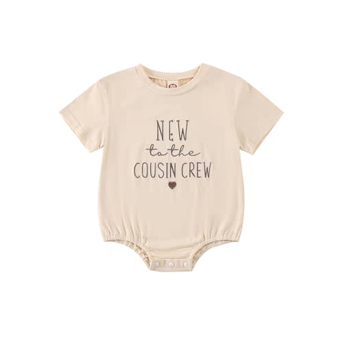 Baby Newborn Outfit, FootBall and Cousin Crew Themed Romper,Short or Long Sleeve,Bodysuit Sweatshirt Onesie 0-6 Month